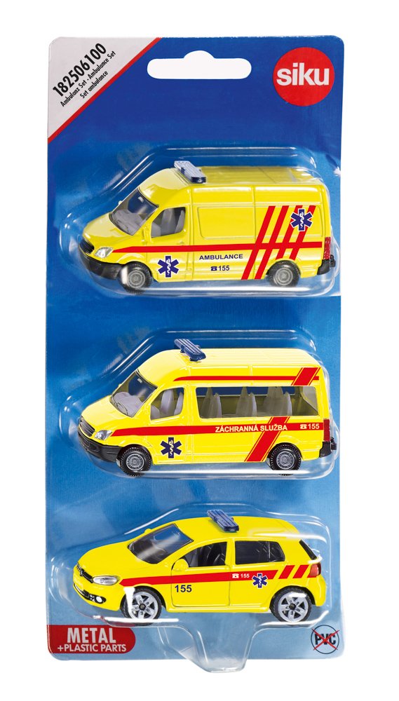 SIKU česká verze - set ambulance sada 3 aut