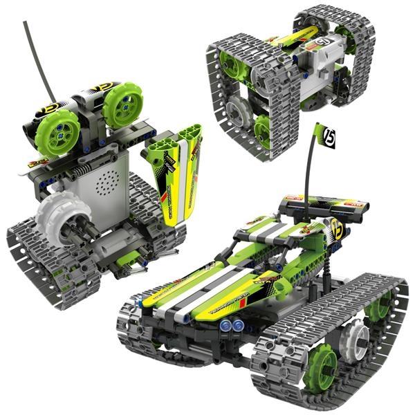 RC auto QIHUI 8015 Stunt AUTO RC 3 v 1 stavebnice řetězový robot  pasuje na LEGO