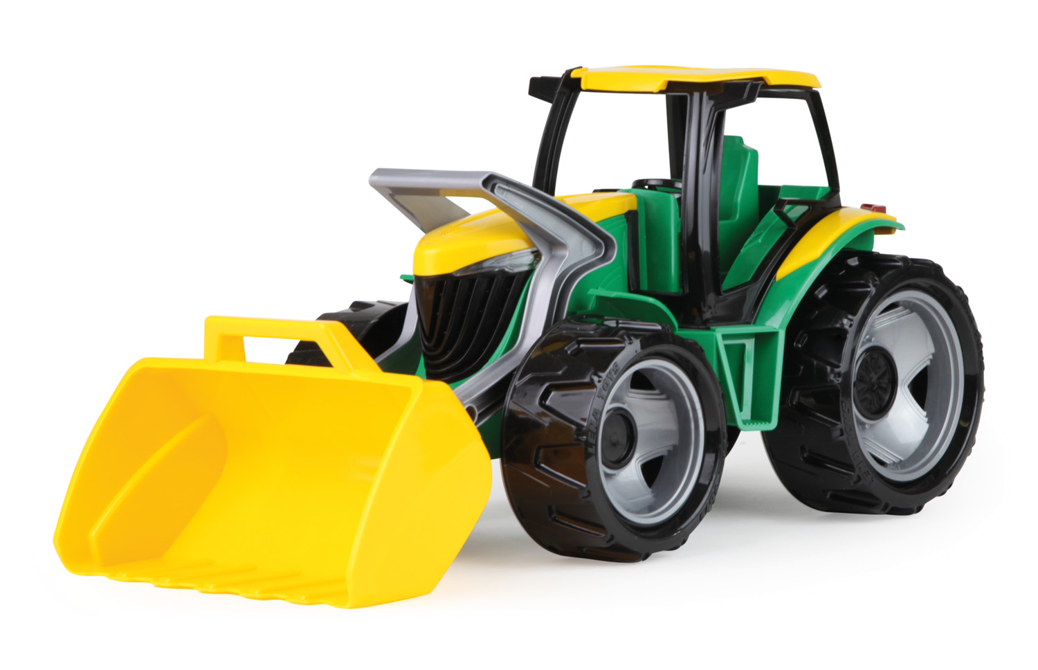 MAXI Traktor velký se lžící  nakladačem zelenožlutý 70 cm 