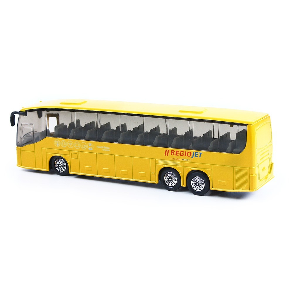 Autobus žlutý RegioJet Stdent Agency kov/plast 18,5 cm