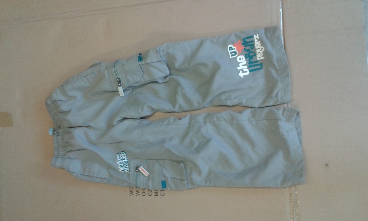 Zateplené kalhoty zelené vel.116 cm 