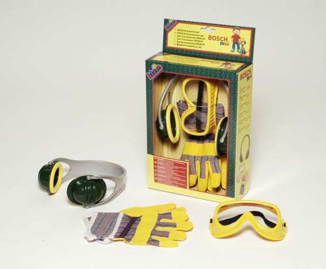 Bosch dětský set - sluchátka,rukavice,brýle
