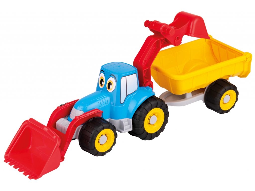 Traktor Happy s vlekem a lžící 55 cm 