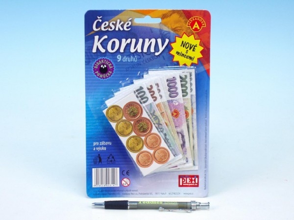 peníze dětské české koruny 