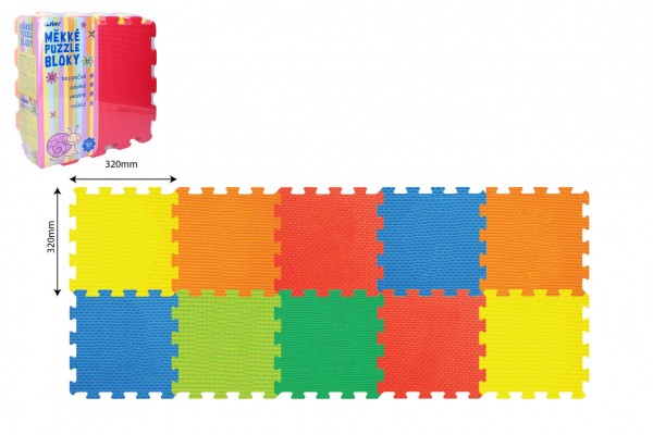 Pěnové puzzle měkké koberec 10 ks 32x32 cm