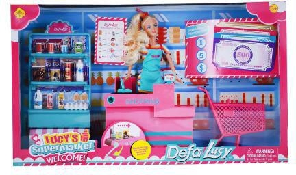 Barbie set SUPERMARKET a panenka Lucy 29 cm AKCE pouze do vyprodání zásob!