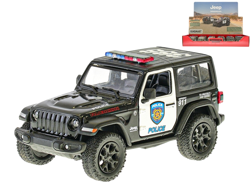 :Auto policie Jeep Wrangler 12,5cm kov na zpětný chod 