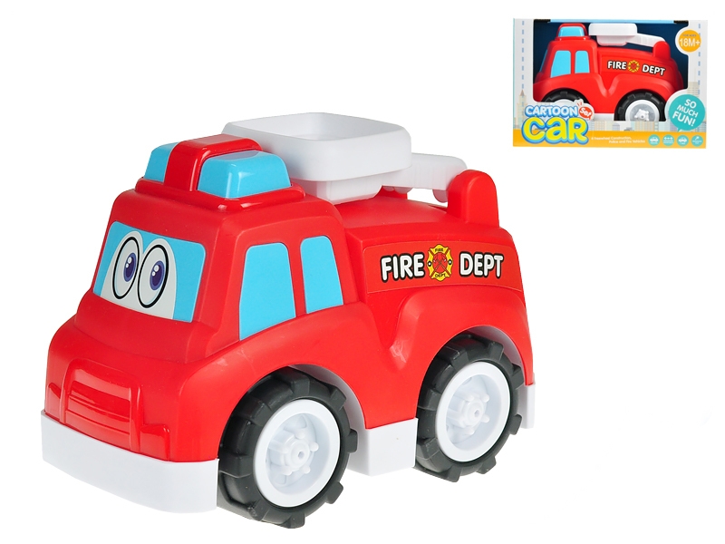 Auto hasičské veselé 25cm volný chod 18m+ v krabičce Akce!