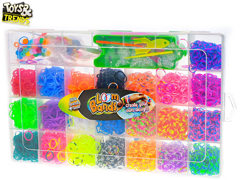 Toys&Trends sada pro pletení náramků z gumiček 5600ks v krabičce