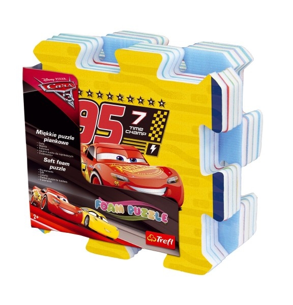 Pěnové puzzle Cars 3/Auta 32x32x1,5cm 8ks v sáčku