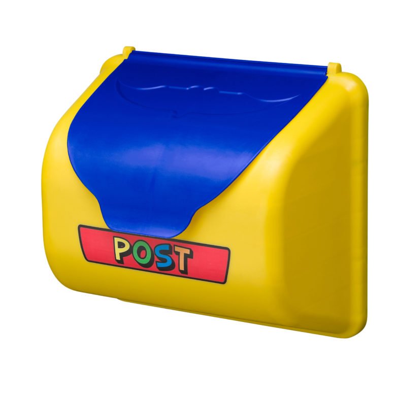 Poštovní schránka 250x220x135mm žlutá / modrá