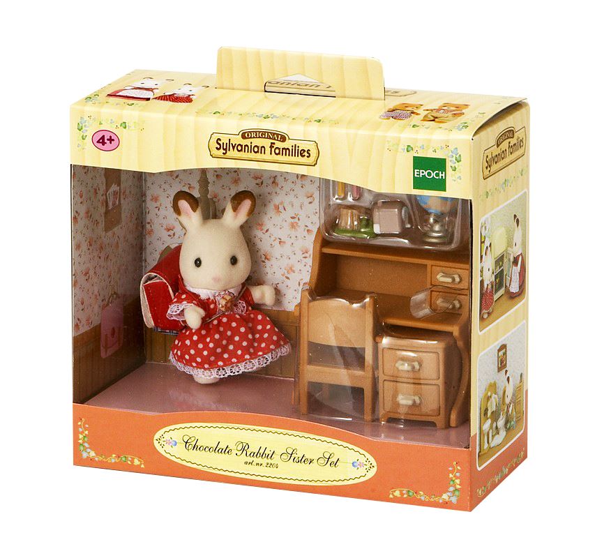 Sylvanian Families - Nábytek "chocolate" králíků - sestra u psacího stolu